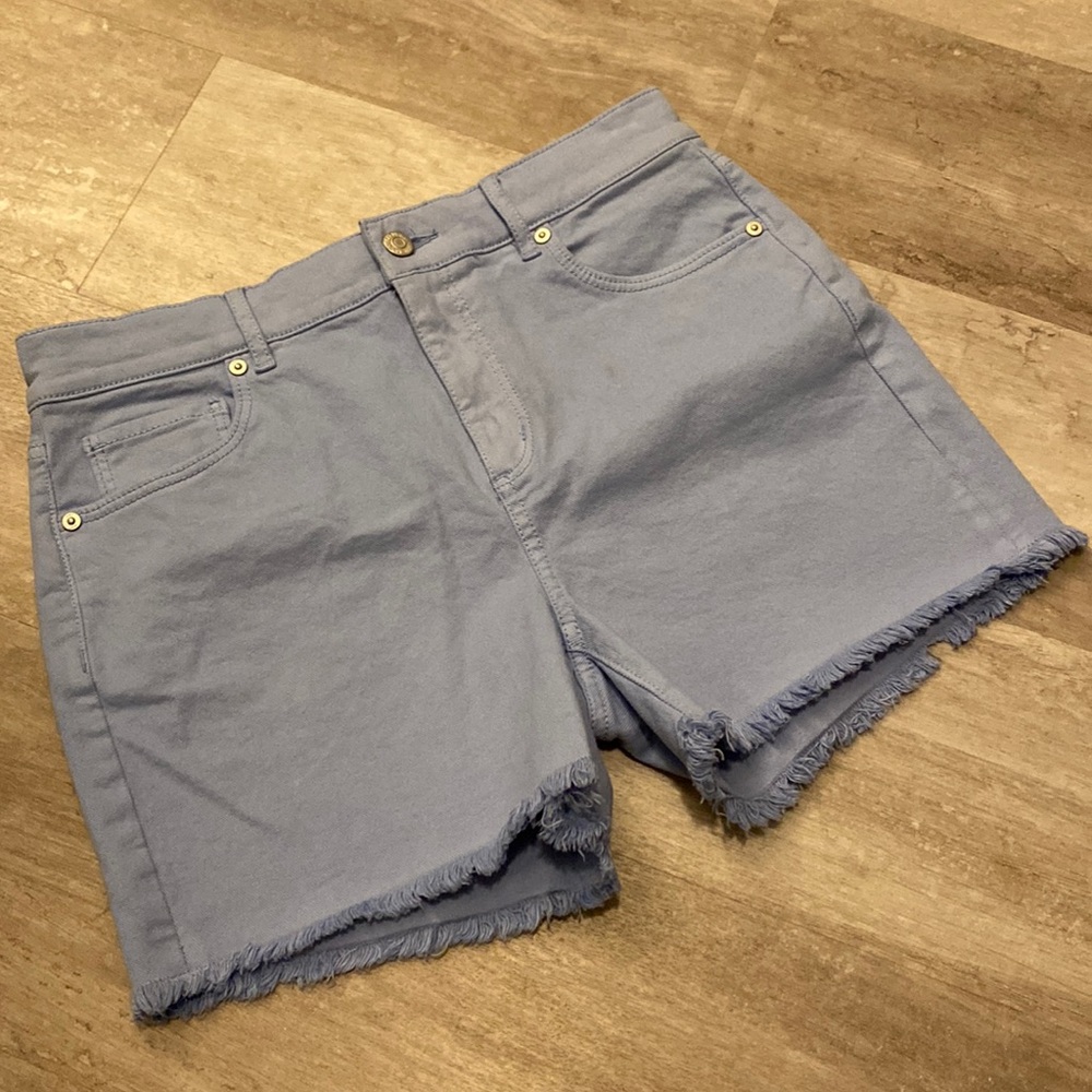 Loft blue high rise cutoff shorts NWT